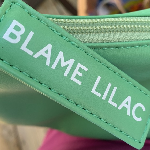 Blame lilac small green shoulder purse new with tags - Picture 6 of 8